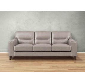Elwyn Stone Leather 87" Sofa