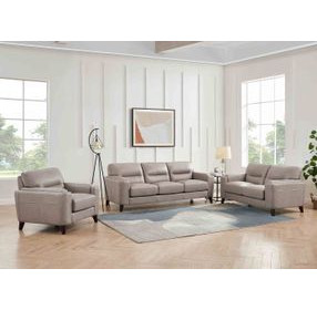 Elwyn Stone Leather Living Room Set