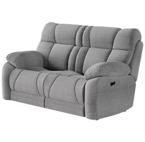 Wild Card Bahari Platinum 68" Reclining Loveseat with USB Charging