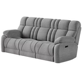 Wild Card Bahari Platinum 92" Reclining Sofa with USB Charging