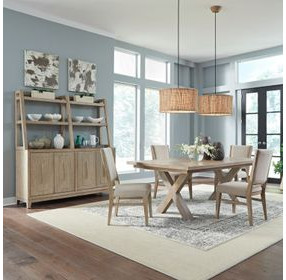 Brentwood Sandstone 102" Extendable Rectangular Dining Table