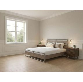 Zest Natural Oak and Gray King Platform Bed