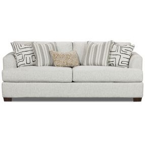 Durango Pewter Off White Performance Fabric 93" Sofa