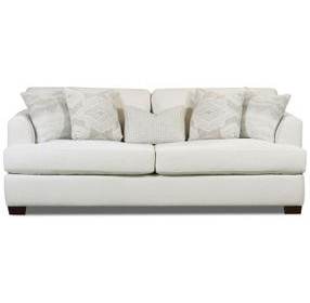 Hobnob Cotton Off White Performance Fabric 93" Sofa