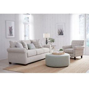 Laredo Stone Beige 91" Sofa with Throw Pillows