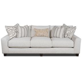 Durango Pewter Off White Performance Fabric 100" Living Room Set with Throw Pillows