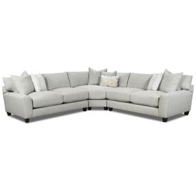 Limelight Mineral Gray Performance Fabric 3 Piece Modular Sectional with Pillows