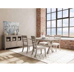 Bennett Frosted Gray Extendable Rectangular Dining Room Set