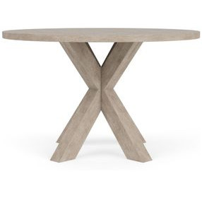 Bennett Frosted Gray Round Dining Room Set