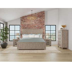 Bennett Frosted Gray Queen Panel Bed