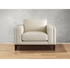 Axton Natural Leather Upholstered Accent Chair