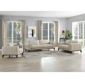 Axton Natural Leather Living Room Set