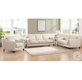 Isla Vanilla Leather 60" Loveseat