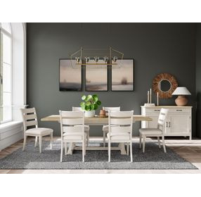 Glenndale Aged White and Wheat 90" Extendable Rectangular Dining Table