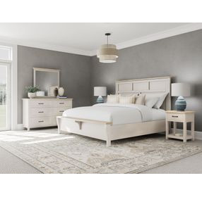 Glenndale Aged White Rectangular Dresser Mirror