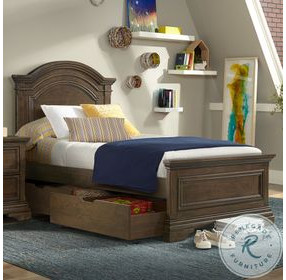Olivia Rosewood Twin Bed with Storage