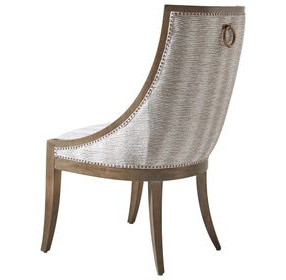 Chamberlain Harbor Gray Upholstered Tides Dining Chair with Nailhead Trim