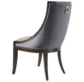 Chamberlain Brown Upholstered Tides Dining Chair with Nailhead Trim