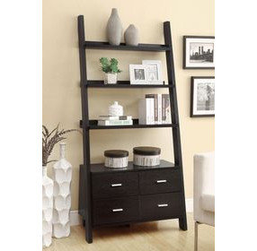 Bower Cappuccino Bookcase With Storage