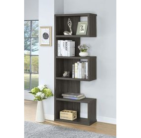 Joey Weathered Grey 5 Tier Bookcase