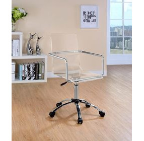Amaturo Clear Acrylic Adjustable Office Chair