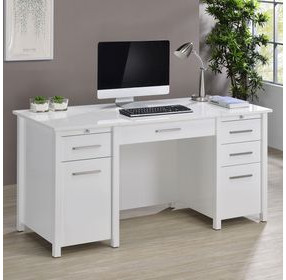 Dylan High Gloss White Lift Top Office Desk