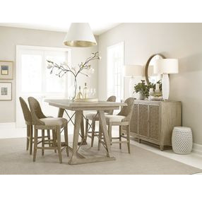 Boca Oyster Upholstered Woven Stool