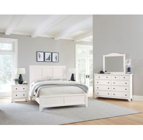 Cool Farmhouse White King Panel Bed