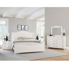 Cool Farmhouse White King Sleigh Bed