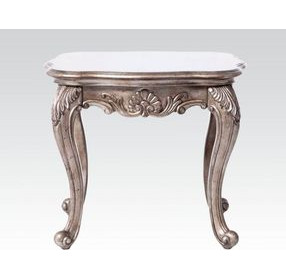 Chantelle Antique Platinum Rectangular End Table