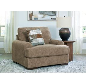 Meadowleaf Pecan Upholstered Chair and A Half with Pillow