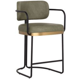 Jalvin Ivanhoe Pine Upholstered Counter Height Stool