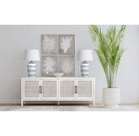 Pentak White Wash 4 Door Server