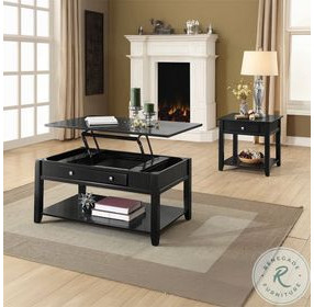 Malachi Black Rectangular Lift Top Occassional Table Set