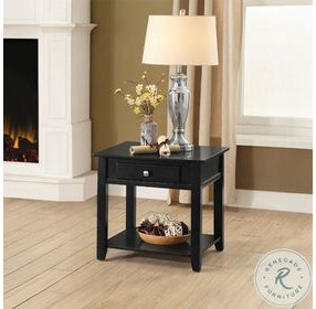 Malachi Black Square End Table