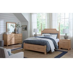 Tide And Timber Clear Oak King Pencil Poster Storage Bed