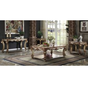 Vendome Gold Patina Rectangular Coffee Table