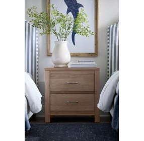Tide And Timber Gray Oak 2 Drawer Nightstand