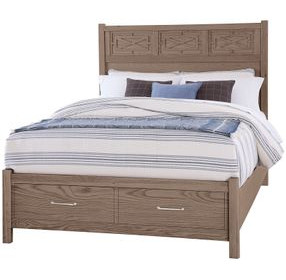 Tide And Timber Gray Oak Panel Storage Bedroom Set