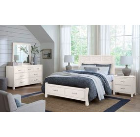 Tide And Timber White Maple King Panel Storage Bed