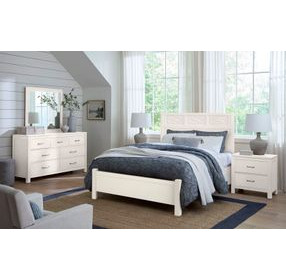 Tide And Timber White Maple Fretwork Panel Bedroom Set