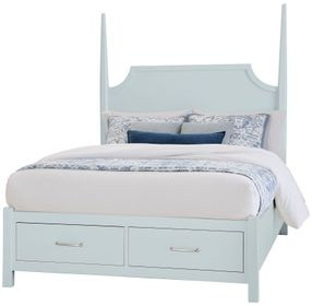 Tide And Timber Blue Maple Pencil Poster Storage Bedroom Set
