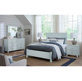 Tide And Timber Blue Maple California King Fretwork Panel Bed