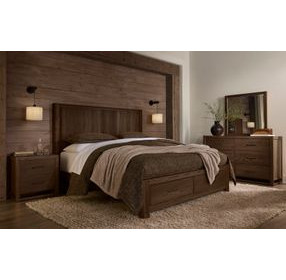 Lodge and Loft Dark Oak Radius Storage Poster Bedroom Set
