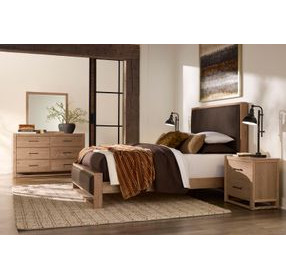 Lodge and Loft Sedona Performance Fabric Queen Upholstered Panel Bed