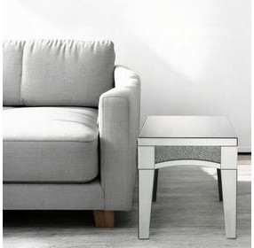 Noralie Silver and Gray Square End Table