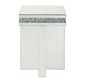 Noralie Silver and Gray Small Square End Table