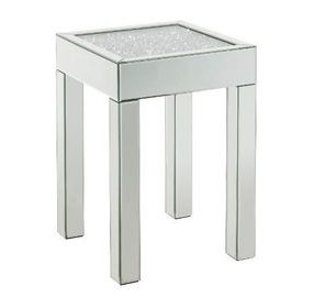 Noralie Silver Small Square End Table
