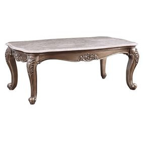 Jayceon Gray and Champagne Marble Top Occassional Table Set