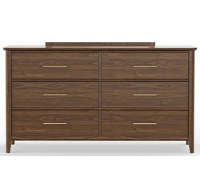Nordhaven Nordic Walnut 6 Drawer Dresser